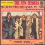45 tours single / i'd like to teach the world to sing - holland pressing pochette photo monochrome marron ...