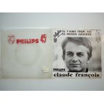 Claude fran�ois 45tours juke box vinyle je t'aime trop toi + encart original