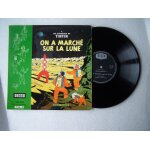 Disque vinyle 33 tours / les aventures de tintin / on a march� sur la lune