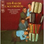 Disque vinyle 33t : les 4 as de l'accordeon - en avant les pianos a bretelles, canaille, perles de cristal, ...