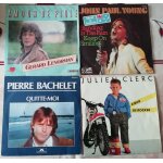 Lot de 4 vinyles 45 tours - julien clerc - pierre bachelet - yuong - lenorman (lot 5)