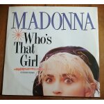 Maxi 45t vinyle 12 ; madonna  ; who's that girl  ; 2 titres de 1987 , made in uk , sire electronic synth ...