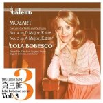 : (mozart : concerto for violin and orchestra no. 4 in d major k218, no. 5 in a major k219 / lola bobesco, ...