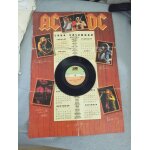Poster calendrier de 1986 45 tours d'acdc