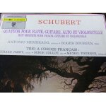 Schubert: quatuor pour flute, guitare, alto et violoncelle. huit menuets pour violon, guitare et vio
