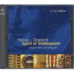 Spirit of shakespeare : royal winter music, son. pour guitates nos. 1 & 2 stiens, guitare + dowland