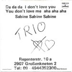 Trio : da da da i don t love you. you don t love me. aha aha aha / sabine sabine sabine [vinyle 45 tours ...