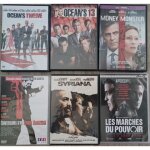 6 dvd george clooney - julia roberts zone 2 (lot 72) : ocean's 12 (2004, ocean's 13 (2007), syriana (2005), ...