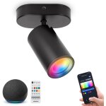 Aigostar plafonnier spots applique intelligente gu10, 1 led spots de plafond couleur rglable compatible ...