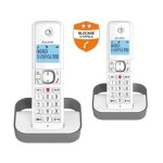 Alcatel classic f860 duo - t�l�phone sans fil avec id d'appelant - (conf�rence) � trois capacit� d'appel ...