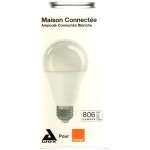 Ampoule connecte orange a led blanche wox 9w (60 watts) 2700k culot a vis e27