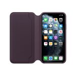 Apple folio - etui a rabat pour tlphone portable - cuir - aubergine - pour iphone 11 pro max