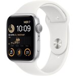 Apple watch se (2e génération) gps - boîtier aluminium argenté 44 mm - bracelet sport blanc Apple watch se (2e génération) gps - boîtier aluminium argenté 44 mm - bracelet sport blanc