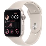 Apple watch se (2e g�n�ration) gps - bo�tier aluminium lumi�re stellaire 44 mm - bracelet sport lumi�re ...