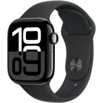 Apple watch series 10 gps - 42mm - bo�tier jet black aluminium - bracelet black sport band - m / l
