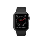 Apple watch series 3 (gps) - botier 42 mm space grey bracelet sport noir 140 - 210 mm