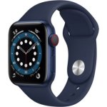 Apple watch series 6 (gps + cellular) - boitier 40 mm aluminium bleu avec bracelet sport bleu marine Apple watch series 6 (gps + cellular) - boitier 40 mm aluminium bleu avec bracelet sport bleu marine