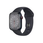 Apple watch series 8 (gps + cellular) - botier 41 mm aluminium minuit avec bracelet sport minuit