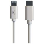 C�ble chargeur usb - c vers lightning compatible iphone, ipad et ipod (1 m) blanc