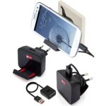 Chargeur secteur 3 en 1 avec socle int�gr� pour iphone, micro et mini usb gamme swiss charger