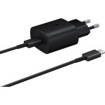 Chargeur secteur samsung ultra rapide 25w noir avec cble usb type - c 1m (ep - ta800xb)