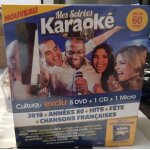Coffret neuf de 5 dvd de karaok� avec 1 micro.