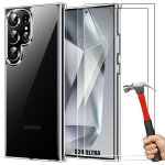 Coque et 2 verres tremps pour samsung galaxy s24 ultra - protection renforce antichoc silicone - e. ...