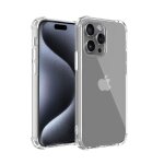 Coque iphone 16 pro max anti - chocs avec bords renforces en silicone transparente