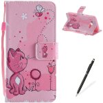 Coque samsung galaxy a5(2017) / a520 , magqi pu cuir flip portefeuille case, avec fente pour carte fonction ...