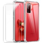 Coque pour samsung s20 fe, souple transparent tpu silicone anti - chute housse etui avec deux verre tremp ...