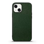 Coque en tpu + cuir v�ritable texture de litchi d�coup�e avec pr�cision, antichoc vert pour votre apple ...