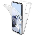 Coque pour xiaomi 12t / 12t pro 5g - housse etui silicone gel 360 integrale + film ecran - transparent ...