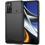 Coque pour xiaomi poco x4 pro 5g cover anti - choc air cushion texture fibre de carbone anti - choc silicone ...