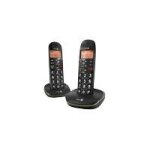 Doro phoneeasy 100w duo - tlphone sans fil avec id d'appelant - dectgap - noir + combin supplmentaire ...