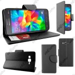 Ebeststar ® housse coque etui portefeuille folio book livre simili cuir pour samsung galaxy grand prime ...