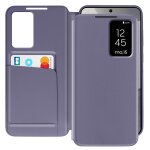Etui fen�tre pour samsung galaxy s24 avec clapet porte - carte lavande