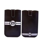 Etui pouch noir racing vintage scratch large 24 heures du mans iphone 4 et 4s