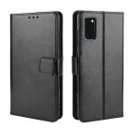 Etui pour samsung galaxy a41 magntique titulaire de la carte couverture rabotant portefeuille - noir ...