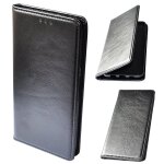 Etui samsung galaxy note 8 - housse coque etui noir cuir pu folio porte carte