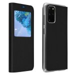 Etui samsung galaxy s20 plus fen�tre d'affichage protection int�grale noir