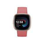 Fitbit versa 4 - 40 mm - rose cuivre - montre intelligente avec bracelet - sable rose - taille du bracelet ...