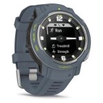 Garmin instinct crossover - standard edition 45 mm hybride - bleu avec bracelet silicone bleu - gps (010 ...