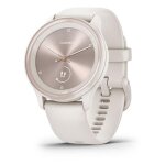 Garmin v�vomove sport - ivoire avec accents or - p�che - montre connect�e avec bracelet - silicone - ...