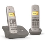 Gigaset al170a duo - t�l�phone sans fil - syst�me de r�pondeur avec id d'appelant - eco dectgap - gris ...