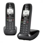 Gigaset as405 duo - tlphone sans fil avec id d'appelant - dectgap - noir + combin supplmentaire