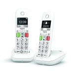 Gigaset e290 duo - tlphone fixe sans fil blanc, 2 combins avec grand cran rtroclair, larges touches, ...