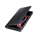 Housse en cuir samsung - etui � rabat pour t�l�phone portable - cuir de veau - noir - pour galaxy note9, ...