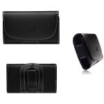 Housse etui coque horizontal ceinture ozzzo noir pour nokia e52