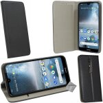 Housse etui coque pochette portefeuille pour nokia 4. 2 + film ecran - noir magnet