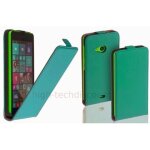 Housse etui coque pochette simili cuir fine pour microsoft lumia 535 + film ecran - bleu